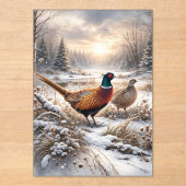 Pheasant  acryl uitnodigingen (Voorkant)