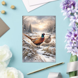 Pheasant  acryl uitnodigingen