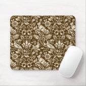 Pheasant and Hare Pattern, Brown and Beige Muismat (Met muis)