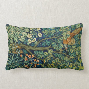 Pheasant Bird in a Tree (door William Morris) Kussen