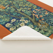 Pheasant Bird in a Tree (door William Morris) Sherpa Deken (3/4)