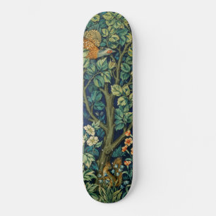 Pheasant Bird in a Tree (door William Morris) Skateboard