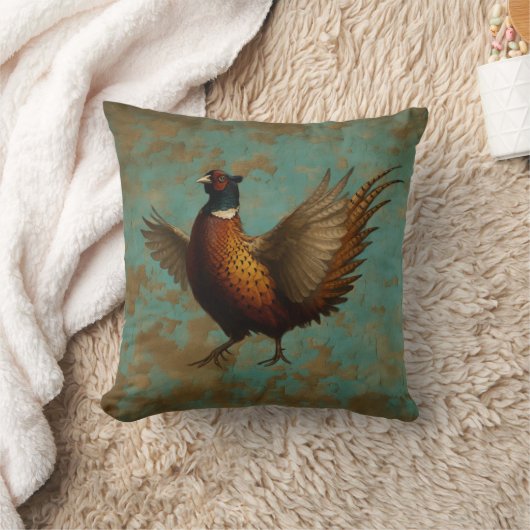 Pheasant cushion - Pheasant strutting his stuff! Kussen (Deken)