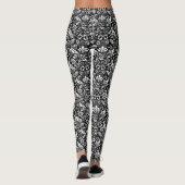 Pheasant en hare Patroon, zwart en wit Leggings (Achterkant)
