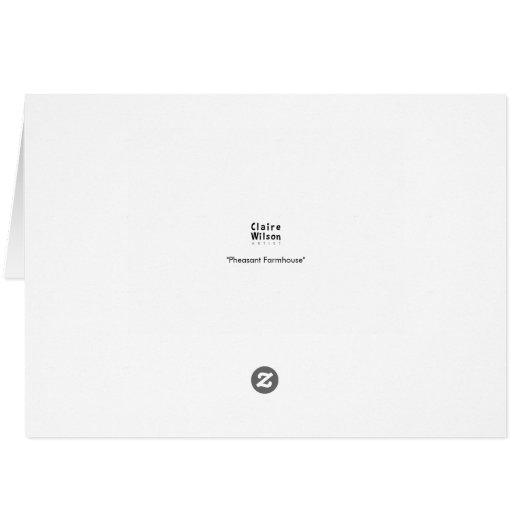 Pheasant Farmhouse Card (Dos Horizontal)