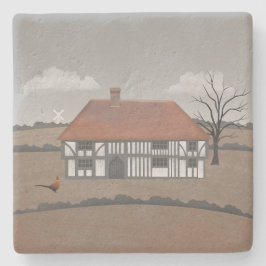 Pheasant Farmhouse Stenen Onderzetter