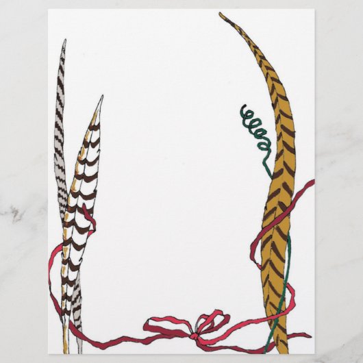 Pheasant Feathers Natuur Letterhead (Voorkant)
