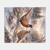 Pheasant  fleece deken (Voorkant (Horizontaal))