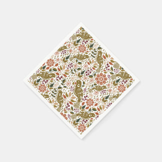 Pheasant Folk Art Cocktail Servet Herfst Party Dec