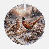 Pheasant  glas ornament (Achterkant)