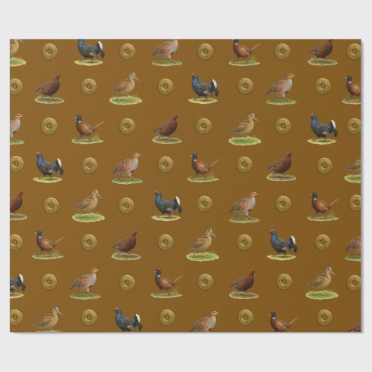 Pheasant, Grouse, Partridge,Christmas Gift wrap Cadeaupapier (Vlak)