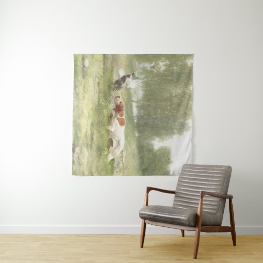 Pheasant Hunting met Pointer Wandkleed (In Situ (horizontaal))