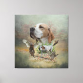 Pheasant Hunting met pointers, kunst Canvas Afdruk (Voorkant)