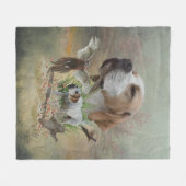 Pheasant Hunting met pointers, kunst Fleece Deken (Voorkant (Horizontaal))