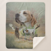 Pheasant Hunting met pointers, kunst Sherpa Deken (Voorkant)