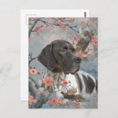 Pheasant Hunting met wijzers, Art Briefkaart (Voorkant / Achterkant)