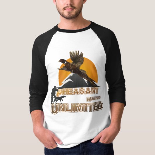 Pheasant Hunting onbeperkt T-shirt (Voorkant)