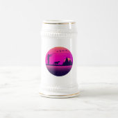 Pheasant Hunting Upland Bird Hunter Dog Vaporwave Bierpul (Center)