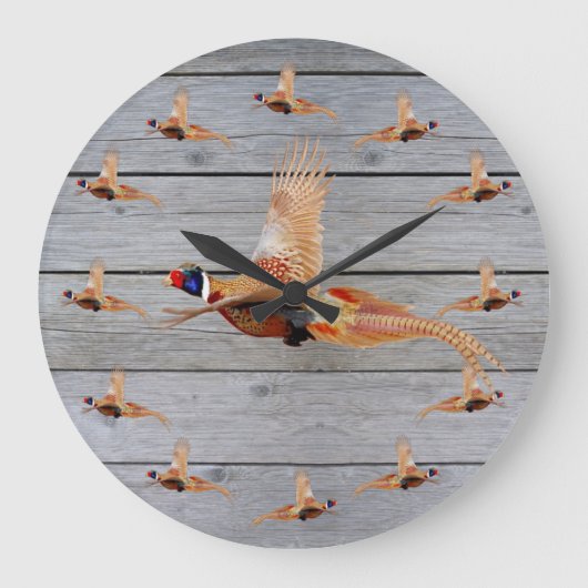 Pheasant Hunting Wall Décor Grote Klok (Voorkant)