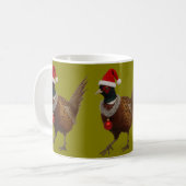 Pheasant looking festive Christmas card Koffiemok (Voorkant links)