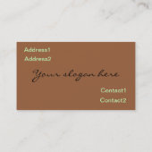 Pheasant Plumage Visitekaartje (Achterkant)