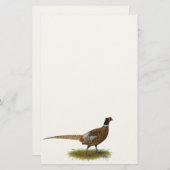 Pheasant Rooster Briefpapier (Voorkant / Achterkant)