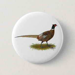 Pheasant Rooster Ronde Button 5,7 Cm