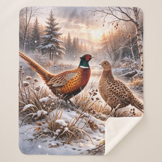 Pheasant  sherpa deken (Voorkant)