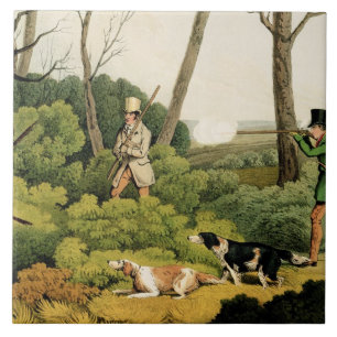 'Pheasant Shooting', pub. van Thomas McLean, 1820 Tegeltje
