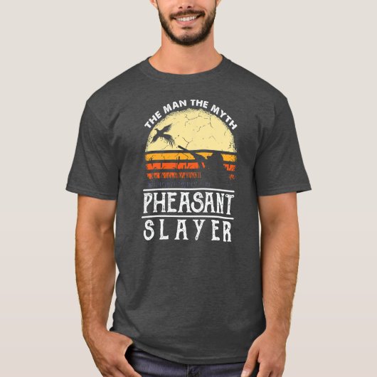 Pheasant Slayer Sunset Retro Style T-shirt (Voorkant)