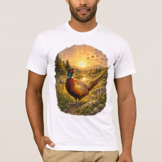 Pheasant Sunset Hunting Bird Wildlife Gift T-shirt