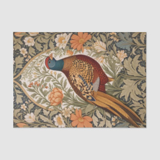 Pheasant Vintage Floral William Morris Inspired  Tissuepapier
