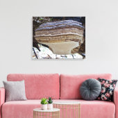 Phellinus igniarius Mushroom Canvas Afdrukken (Insitu (Woonkamer))
