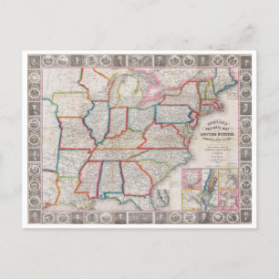  Phelps's National Map of the United States Briefkaart
