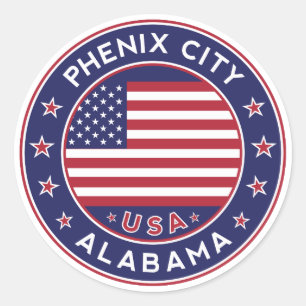 Phenix, Alabama Ronde Sticker