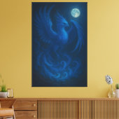 Phénix Lune Bleue · Impression sur toile d'art (Insitu(Salon))