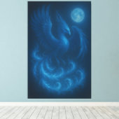 Phénix Lune Bleue · Impression sur toile de beaux- (Insitu (Plancher de Bois))