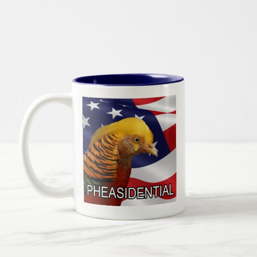 Phesidentiële fazant tweekleurige koffiemok (Links)