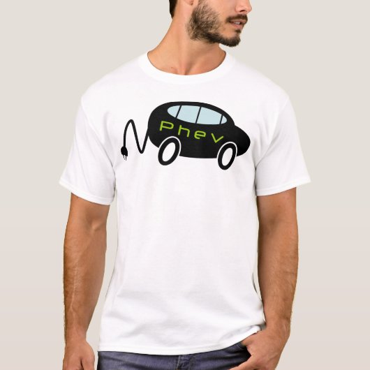 PHEV-auto en -stekker T-shirt (Voorkant)