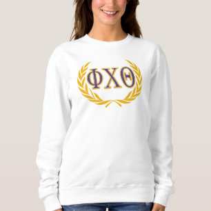 Phi Chi Theta Griekse letters met krans Trui