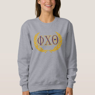 Phi Chi Theta Griekse letters met krans Trui