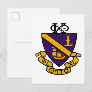 Phi Chi Theta Kleur Wapen Briefkaart