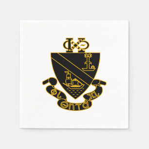 Phi Chi Theta Wapen Goud en Zwart Servet