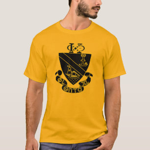 Phi Chi Theta Wapen Goud en Zwart T-shirt