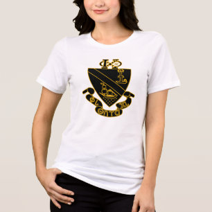 Phi Chi Theta Wapen Goud en Zwart Tri-Blend Shirt
