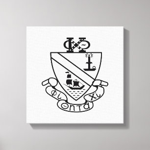 Phi Chi Theta Wapen Z&W Canvas Afdruk