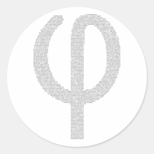 Phi (Golden Ratio) Ronde Sticker (Voorkant)