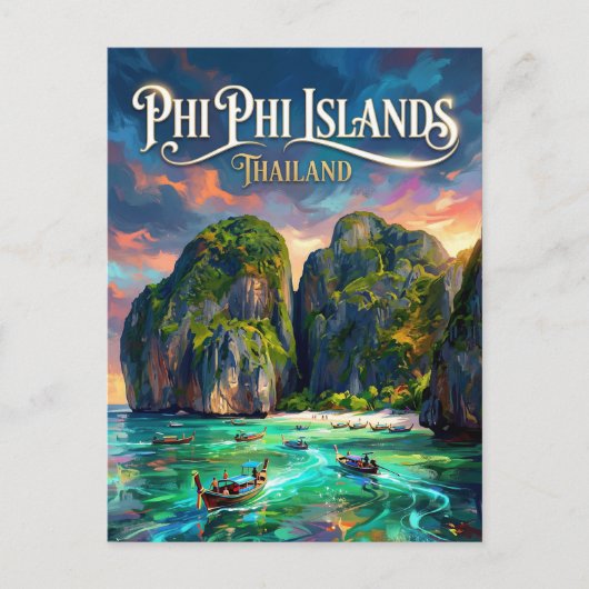 Phi Phi-eilanden Thailand Briefkaart (Voorkant)