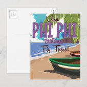 Phi Phi thailand vintage reisposter Briefkaart (Voorkant / Achterkant)