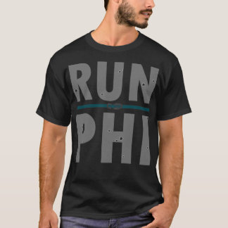 PHI-run Philadelphia Marathon Design T-shirt